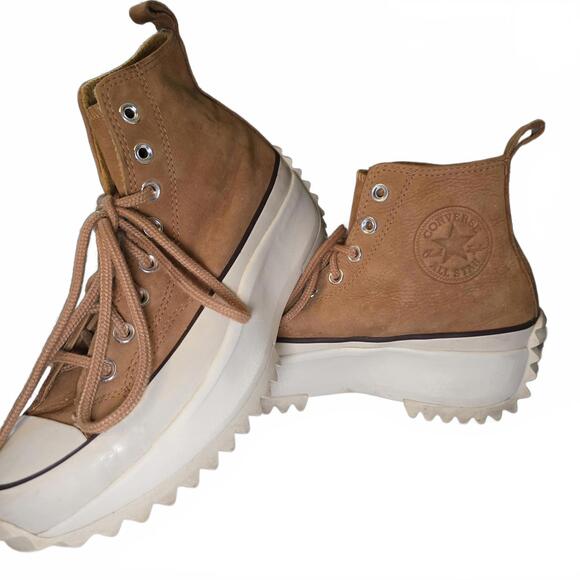Converse Chuck Taylor All Star High-Top Brown Leather Sneakers Men 7.5/Women 9